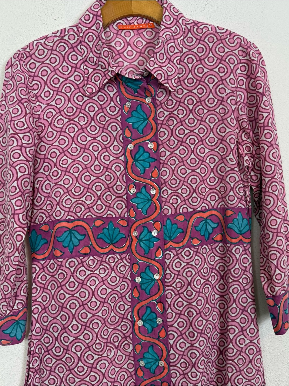 Oliphant Maxi Shirt Dress in Teton Magenta Sz Small - Picture 7 of 8